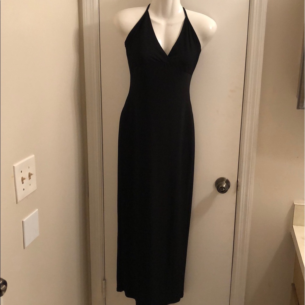 Long black evening dress
